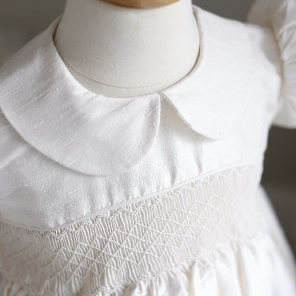 Strasburg Ivory Silk Smocked Dress Size 3 Special Occasion Flower Girl NWT - Picture 2 of 10